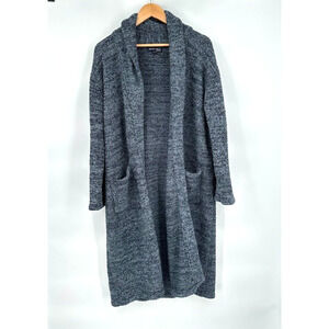 Bearfoot Dreams Cozy Chic Heather Blue Soft Open Cardigan Sweater Size 2 (XS)